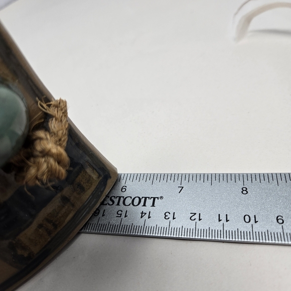 Vintage Japenese Okinawa Ceramic Hip Flask Fish Design Handmade & Painted - Picture 8 of 10